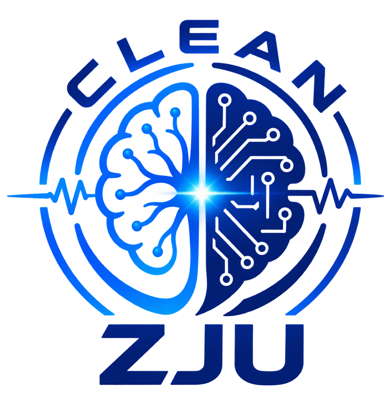 CLEAN logo: a brain whose left half is biological and whose right half is a circuit