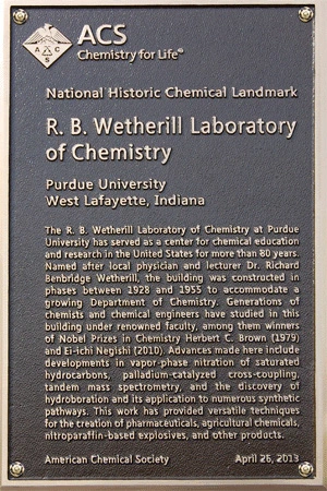 National Historic Chemical Landmark, R.B. Wetherill Laboratory of Chemistry
