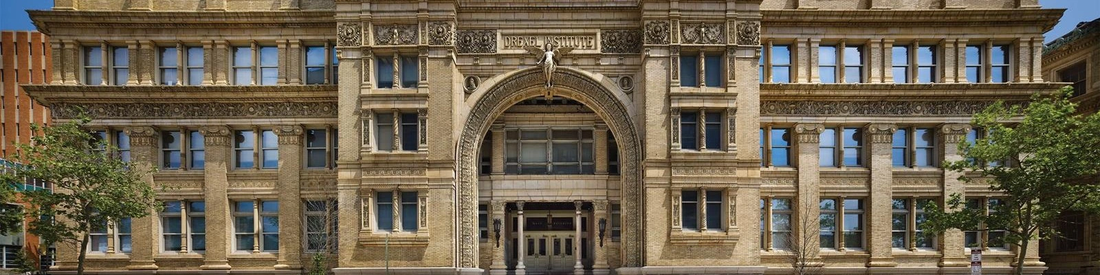Photo of the Drexel University campus from the air