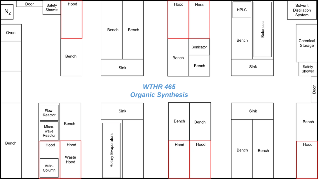 Floor plan of WTHR 465 Synthetic Room