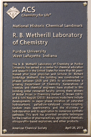 National Historic Chemical Landmark, R.B. Wetherill Laboratory of Chemistry