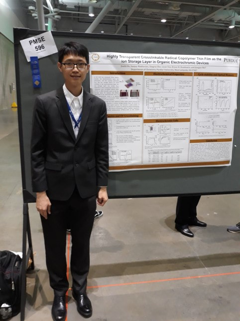 Student with poster presentation
