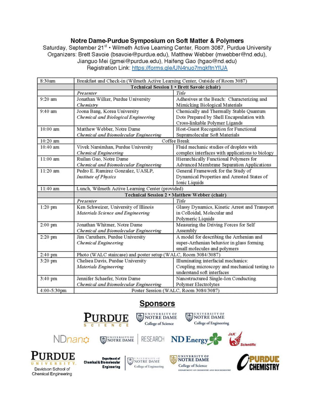 6th annual Notre-Dame Purdue Symposium,Program page 1