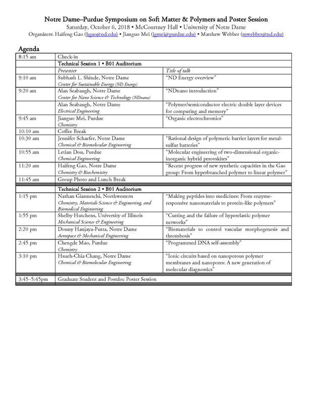 5th annual Notre-Dame Purdue Symposium, program page 3
